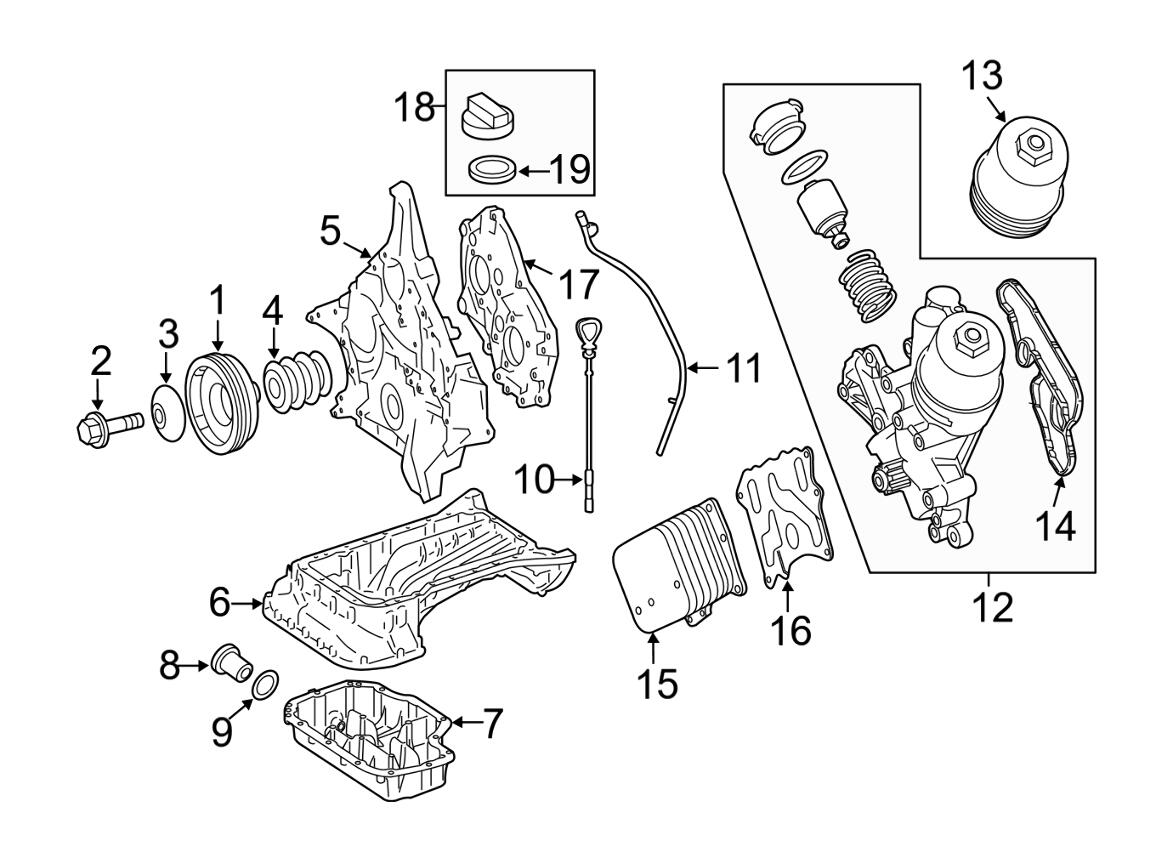Engine Oil Cooler Seal Genuine MercedesBenz 2781840080